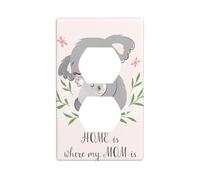 Poezjzw Joli couvercle d'interrupteur avec motif koala maman et bébé - Plaque murale décorative - Dimensions : 11,4 x 7,9 cm