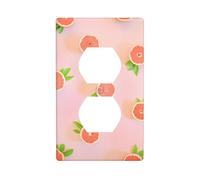 Poezjzw Joli motif pamplemousse interrupteur couvercle de prise de courant duplex plaque murale décorative plaque murale décorative taille 11,4 x 7,9 cm