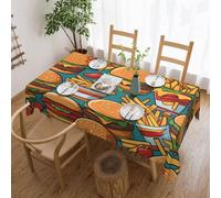 POEZJZW Jolie nappe rectangulaire pour table à manger, tables basses, fêtes et événements familiaux, 137,2 x 182,9 cm