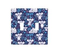 Poezjzw Jolie plaque murale décorative à double bascule, motif koala, taille standard 11,4 x 11,4 cm