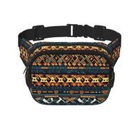 Poezjzw Le sac banane carré à texture ethnique tribal africain convient pour les voyages, les sports de plein air et le cyclisme. Il convient aux hommes et aux femmes