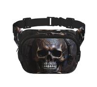 Poezjzw Le sac banane carré crâne de couleur cuivre est adapté pour les voyages, les sports de plein air et le cyclisme. Il convient aux hommes et aux femmes