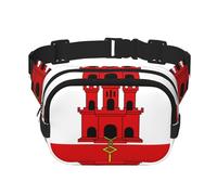 Poezjzw Le sac banane carré Flag of Gibraltar est adapté pour les voyages, les sports de plein air et le cyclisme. Il convient aussi bien aux hommes qu'aux femmes