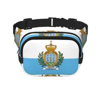 Poezjzw Le sac banane carré Flag of San Marino est adapté pour les voyages, les sports de plein air et le cyclisme. Il convient aux hommes et aux femmes