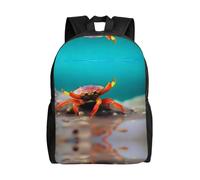 POEZJZW Little Crab By The Sea Sac à dos pour ordinateur portable tendance Sacs à dos infirmière Sacs de voyage élégants Sacs de jour décontractés