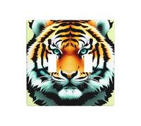 Poezjzw Little Fat Plaque murale décorative pour interrupteur à bascule Motif tête de tigre 4,5 x 11,4 cm