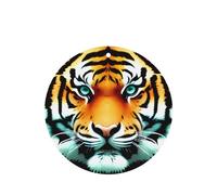 Poezjzw Little Fat Tiger Head Lot de 4 désodorisants de voiture ronds à suspendre pour chambre à coucher, salle de bain