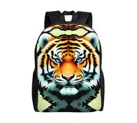 POEZJZW Little Fat Tiger Head Sac à dos pour ordinateur portable tendance Sacs à dos infirmière Sacs de voyage élégants Sacs de jour décontractés