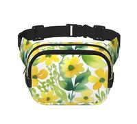 Poezjzw Little Yellow Flower Sac banane de voyage adapté pour la course à pied, le cyclisme et les aventures en plein air, pour ranger des téléphones portables et des cartes de crédit, noir, One Size