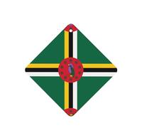Poezjzw Lot de 4 désodorisants carrés à suspendre pour voiture Motif drapeau du Commonwealth de la Dominique
