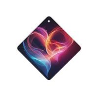 Poezjzw Lot de 4 désodorisants carrés parfumés à la lavande pour voiture, motif amour