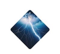 Poezjzw Lot de 4 désodorisants carrés pour voiture Parfum lavande Motif foudre et tonnerre