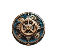 Poezjzw Lot de 4 désodorisants de voiture à motif d'engrenages steampunk - Forme ronde - À suspendre - Pour chambre à coucher, salle de bain