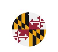 Poezjzw Lot de 4 désodorisants de voiture à motif drapeau de l'État du Maryland - Forme ronde - À suspendre - Pour chambre à coucher, salle de bain