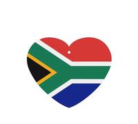 Poezjzw Lot de 4 désodorisants de voiture en forme de cœur à suspendre - Motif drapeau de l'Afrique du Sud - Pour chambre à coucher, salle de bain