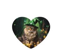 Poezjzw Lot de 4 désodorisants de voiture en forme de cœur avec motif chat dans un chapeau de sorcière à suspendre pour chambre à coucher, placard, chaussures
