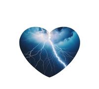 Poezjzw Lot de 4 désodorisants de voiture en forme de cœur Parfum lavande Motif foudre et tonnerre