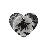 Poezjzw Lot de 4 désodorisants pour voiture en forme de cœur Parfum lavande Motif sorcière Halloween Pour armoire à chaussures
