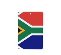 Poezjzw Lot de 4 désodorisants rectangulaires à suspendre pour voiture Motif drapeau de l'Afrique du Sud