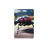 Poezjzw Lot de 4 désodorisants rectangulaires à suspendre pour voiture Motif insectes