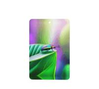 Poezjzw Lot de 4 désodorisants rectangulaires à suspendre pour voiture Motif insectes sur feuille