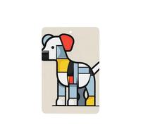 Poezjzw Lot de 4 désodorisants rectangulaires pour voiture, parfum lavande Mondrian, abstractionisme, petits animaux, tablettes d'aromathérapie pour armoire et chaussures