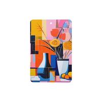 Poezjzw Lot de 4 désodorisants rectangulaires pour voiture Parfum lavande Style Matisse abstrait Peintures Motif 4 tablettes d'aromathérapie pour armoire et chaussures