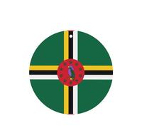 Poezjzw Lot de 4 désodorisants ronds pour voiture Motif drapeau du Commonwealth de la Dominique