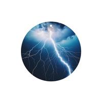 Poezjzw Lot de 4 désodorisants ronds pour voiture Parfum lavande Motif foudre et tonnerre