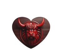 Poezjzw Lot de 4 parfums de voiture en forme de cœur avec motif sculpté Minotaure rouge Parfum lavande