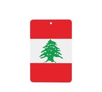 Poezjzw Lot de 4 parfums rectangulaires à suspendre pour chaussures de placard Motif drapeau du Liban Parfum lavande