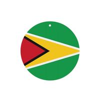 Poezjzw Lot de 6 arômes de voiture à motif drapeau de la Guyane Parfum lavande Forme ronde À suspendre Pour chaussures de placard