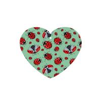 Poezjzw Lot de 6 coccinelles rouges sur fond bleu parfum lavande parfum voiture cœur à suspendre pour chaussures de placard