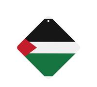 Poezjzw Lot de 6 désodorisants carrés à suspendre pour chaussures de placard Motif drapeau de l'État de Palestine Parfum lavande