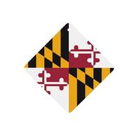 Poezjzw Lot de 6 désodorisants carrés à suspendre pour voiture Motif drapeau de l'État du Maryland