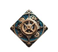 Poezjzw Lot de 6 désodorisants carrés à suspendre pour voiture Motif engrenages steampunk