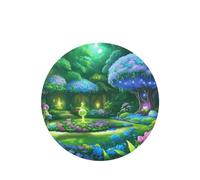 Poezjzw Lot de 6 désodorisants de voiture à motif de plantes mystérieuses - Forme ronde - À suspendre - Pour chambre à coucher, salle de bain