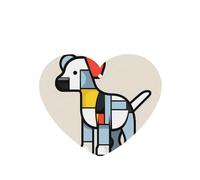 Poezjzw Lot de 6 désodorisants de voiture en forme de cœur Parfum lavande Abstractionisme Mondrian Motif petit animal