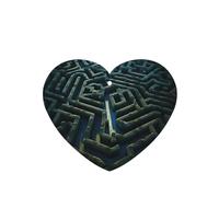 Poezjzw Lot de 6 désodorisants pour voiture en forme de cœur Parfum lavande Motif labyrinthe
