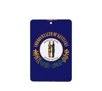 Poezjzw Lot de 6 désodorisants rectangulaires à suspendre pour voiture Motif drapeau de l'État du Kentucky