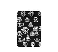 Poezjzw Lot de 6 désodorisants rectangulaires à suspendre pour voiture Motif pirates Noir et blanc
