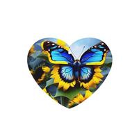 Poezjzw Lot de 6 parfums à suspendre en forme de cœur pour chaussures de placard Motif tournesol Bleu