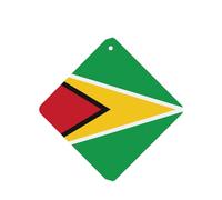 Poezjzw Lot de 6 parfums carrés à suspendre pour chaussures de placard Motif drapeau de la Guyane Parfum lavande