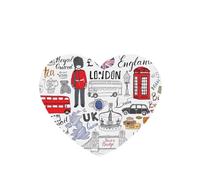 Poezjzw Lot de 6 parfums de voiture en forme de cœur avec inscription « I Love London » - Parfum lavande à suspendre pour chaussures de placard