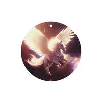 Poezjzw Lot de 6 parfums de voiture ronds à suspendre au motif pégase sacré de lavande