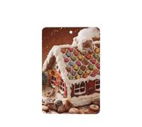 Poezjzw Lot de 6 parfums rectangulaires à suspendre pour chaussures de placard Motif maison de village de Noël Parfum lavande
