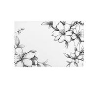 Poezjzw Lot de 6 sets de table d'été saisonniers à motif de fleurs de jasmin, 30,5 x 45,7 cm, pour fête, cuisine, salle à manger