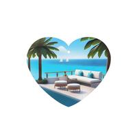 Poezjzw Love Island On The S Pattern Lot de 4 désodorisants de voiture en forme de cœur à suspendre pour chambre à coucher, salle de bain