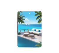 Poezjzw Love Island On The S Pattern Lot de 4 désodorisants rectangulaires à suspendre pour chambre à coucher, salle de bain