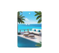Poezjzw Love Island On The S Pattern Lot de 6 désodorisants rectangulaires à suspendre pour chambre à coucher, salle de bain